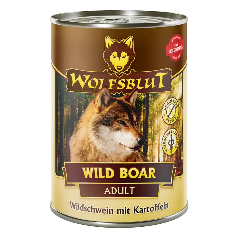 Solange Der Vorrat Reicht WOLFSBLUT Wild Boar Wildschwein mit Kartoffeln 395g Hundenassfutter